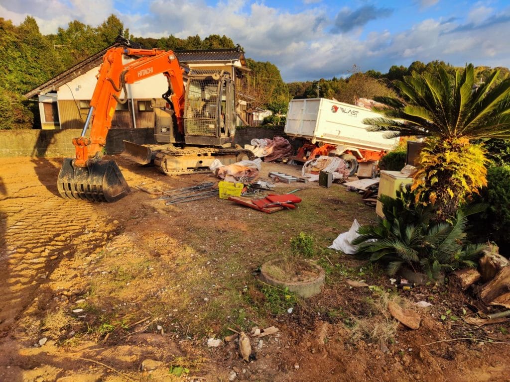 解体後の後片付け