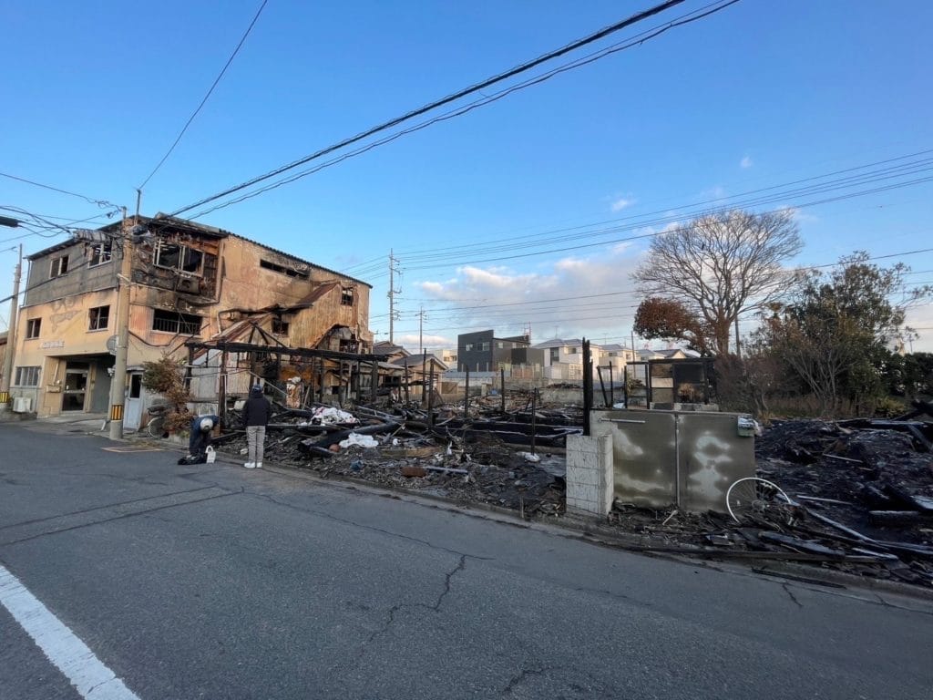 山陽小野田市火災現場