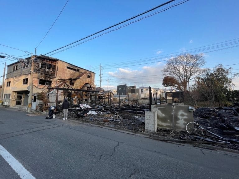 山陽小野田市火災現場