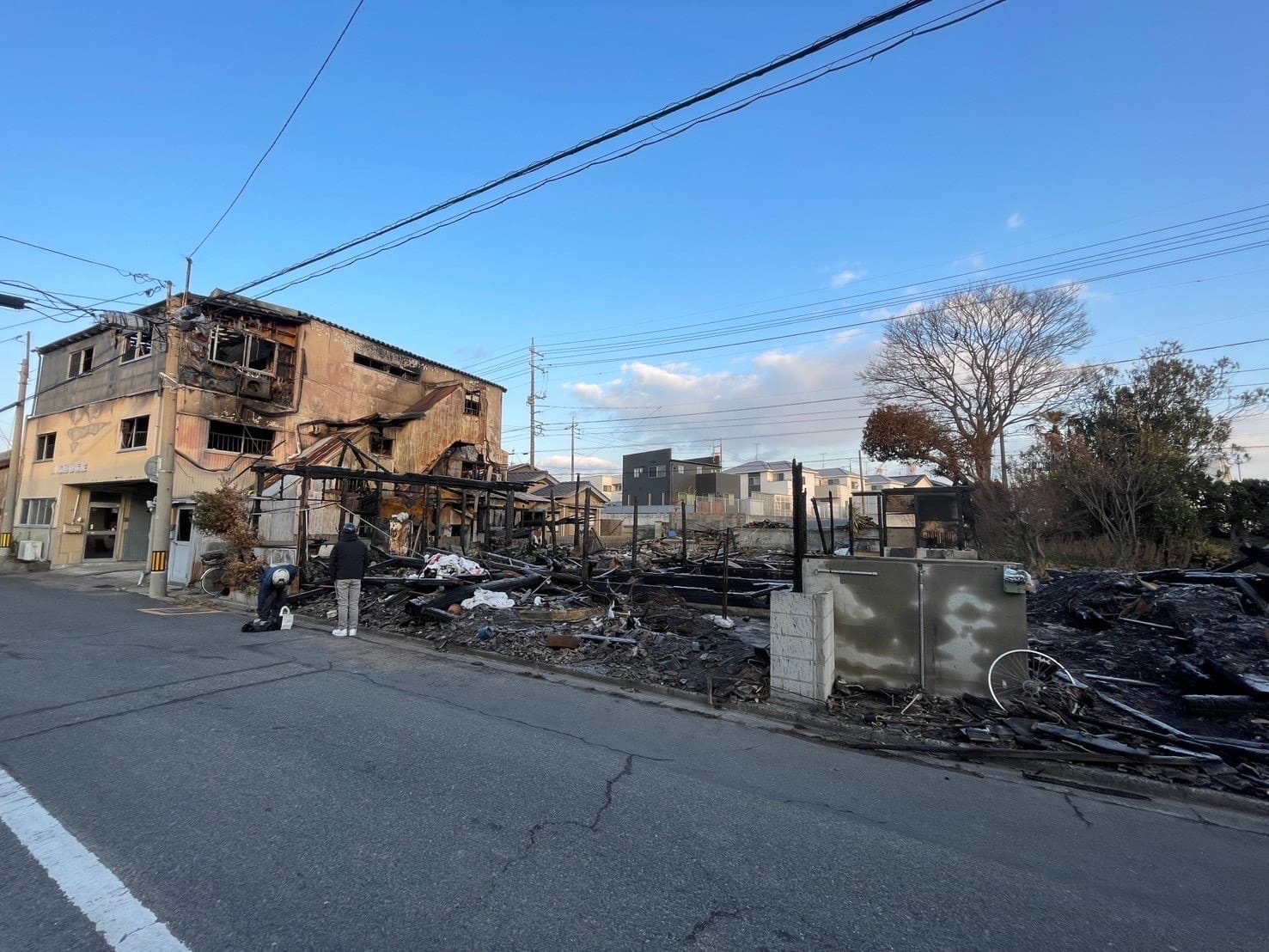 山陽小野田市火災現場