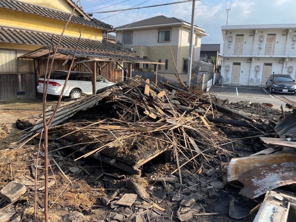 山陽小野田市火災現場