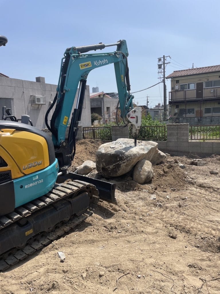 宇部市で庭石撤去ならブラスト