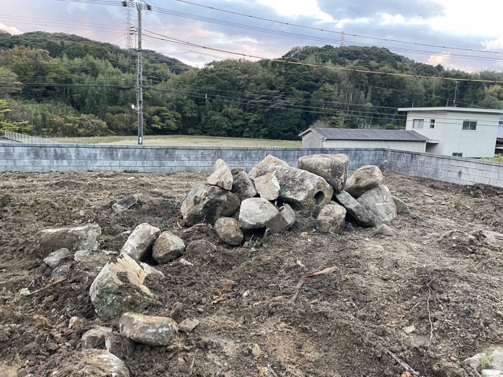 宇部市で庭石撤去ならブラスト