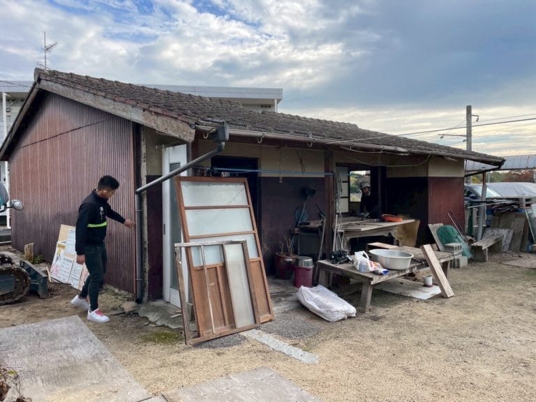宇部市木造平家解体工事