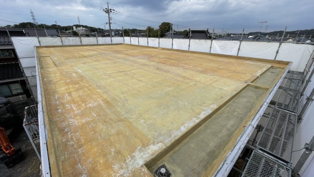 防水シート撤去後の写真