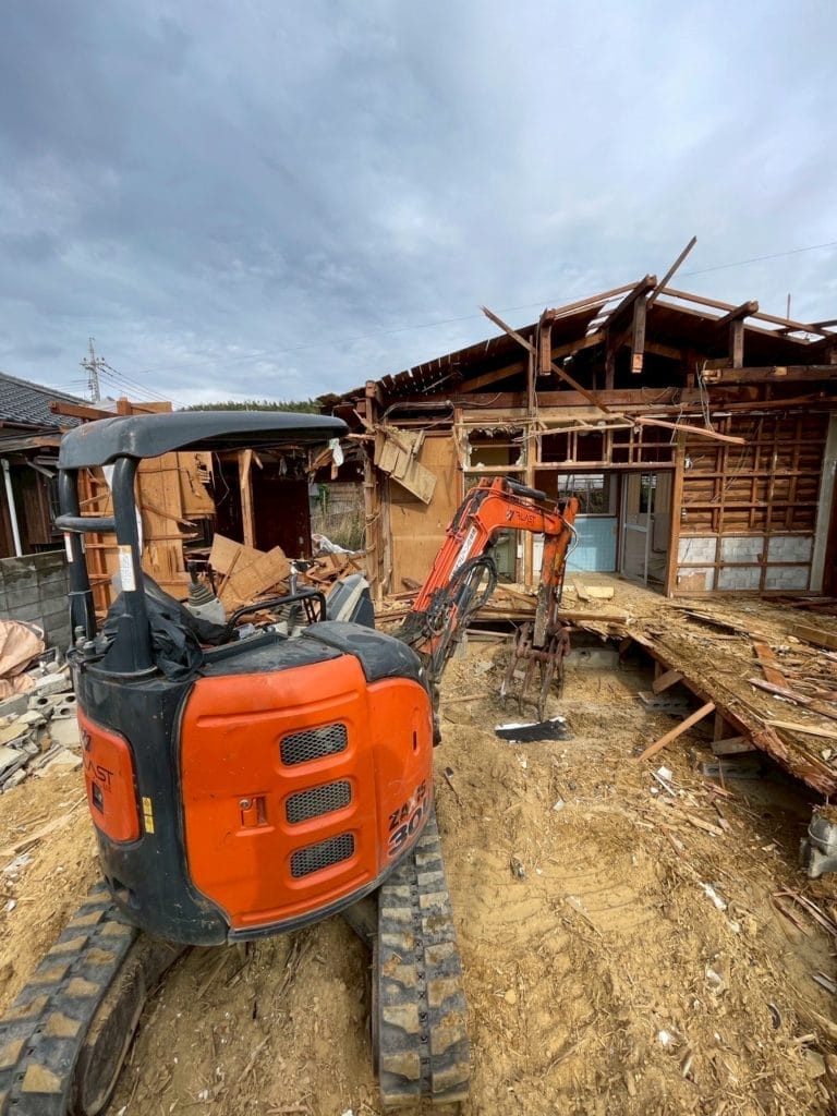 木造解体工事中