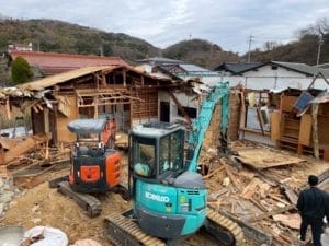 木造解体工事中