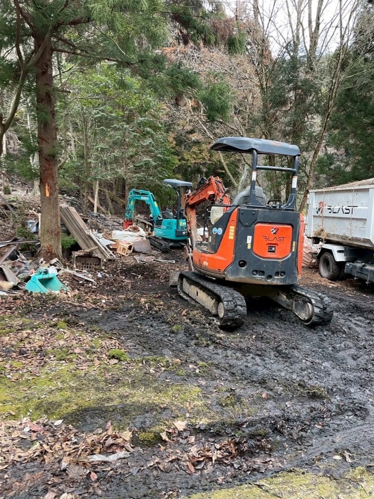 美祢倉庫解体工事中